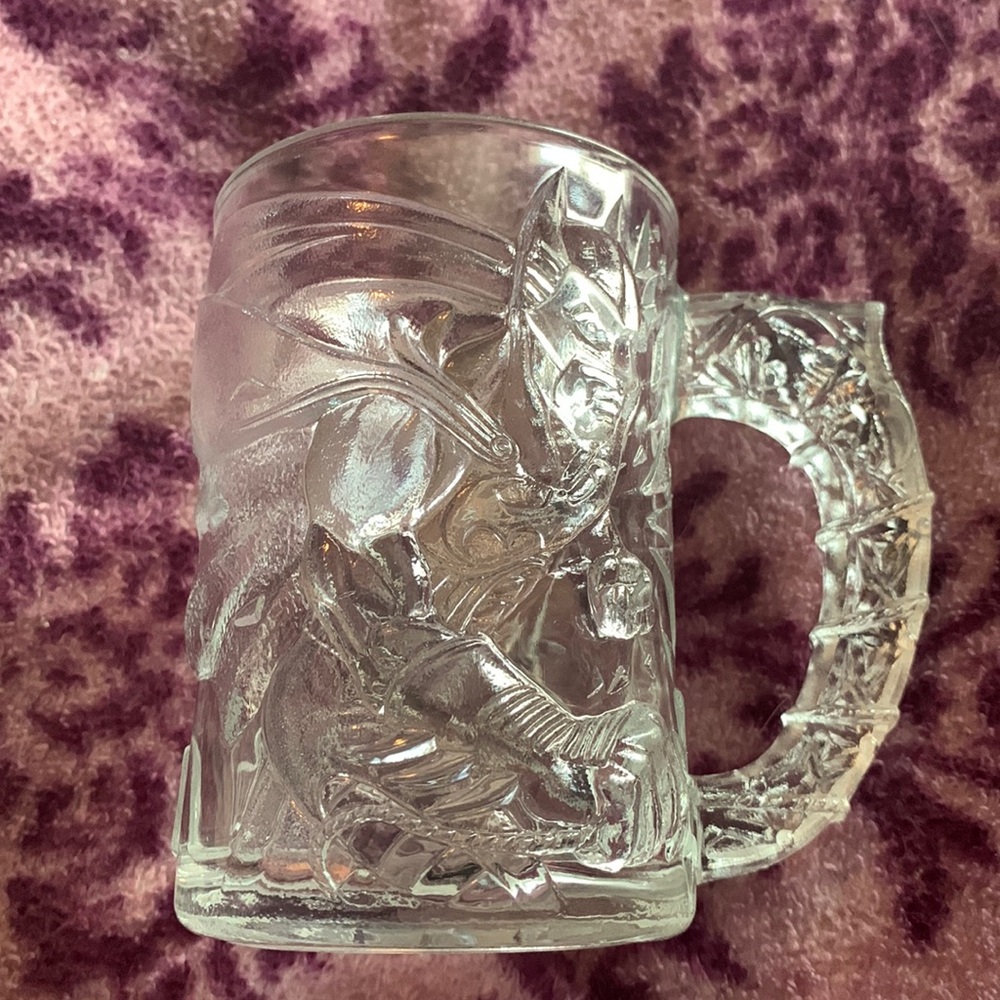 Vintage, Batman,  clear glass mug, Excellent condition